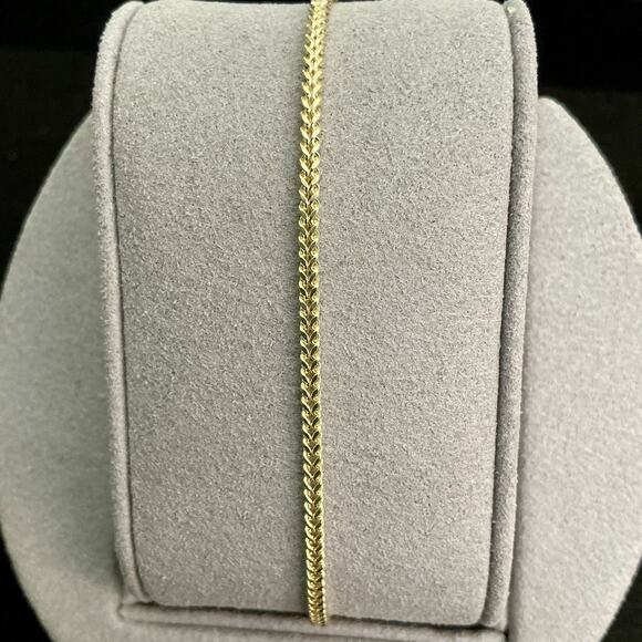 SOLID 10K Gold Franco Link Bracelet 7in-NEW-Last One - Picture 1 of 9
